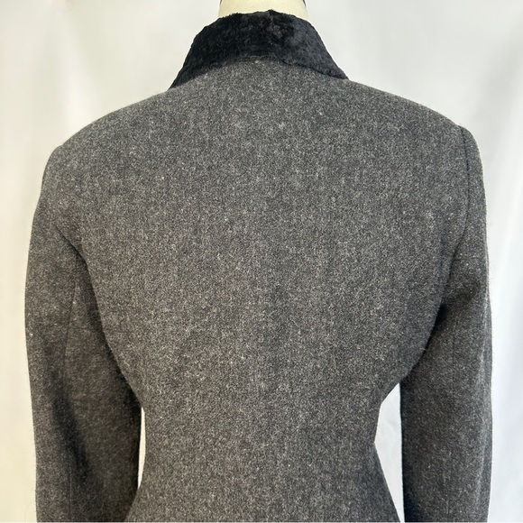 Vintage Fundamental Things Blazer Womens Petite Size 6 100% Pure New Wool Gray‎ - Picture 6 of 13